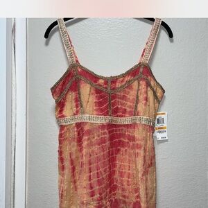 American Rag Pink and Gold Textured Top